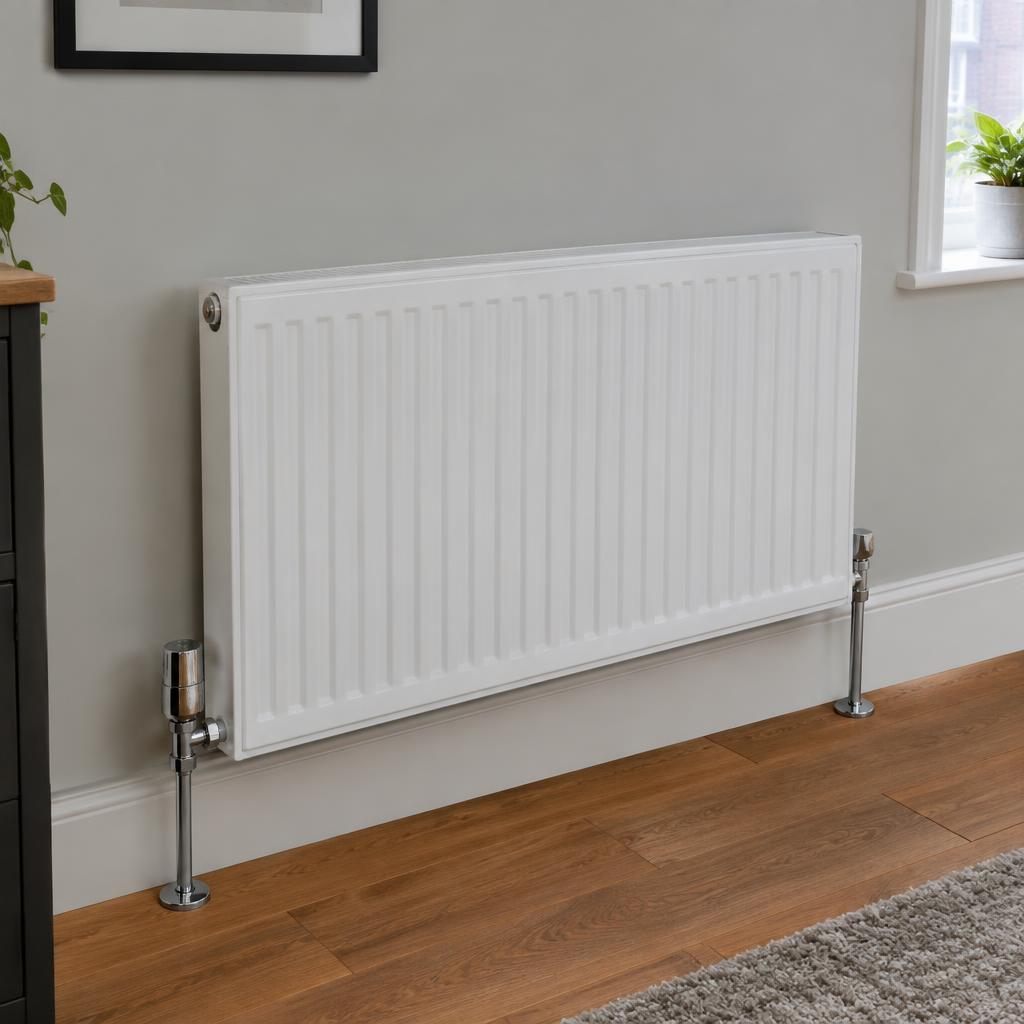 Clean refitted radiator after domestic power flush service in London home